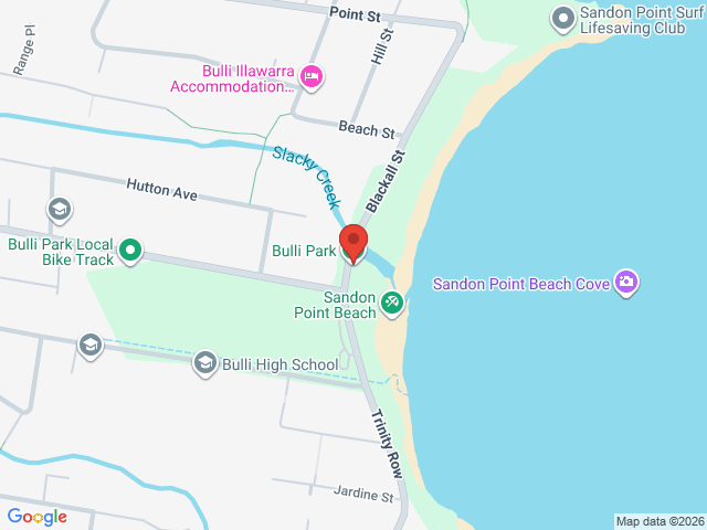 Map showing event location