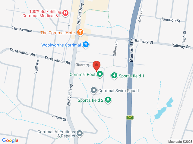 Map showing event location