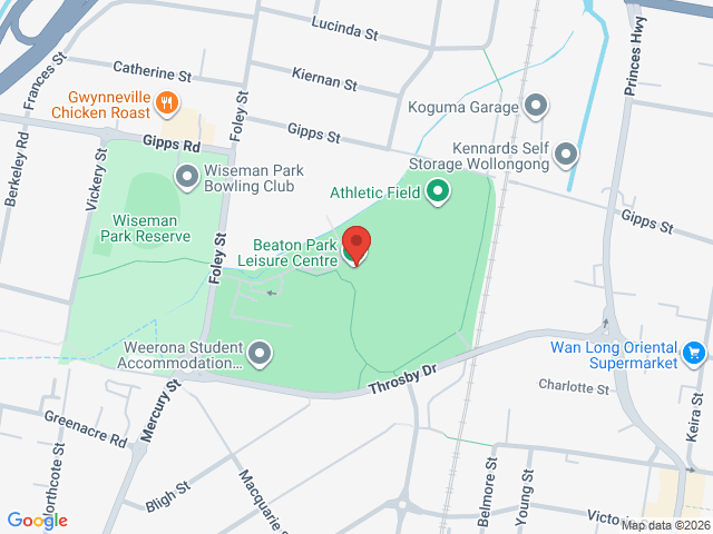 Map showing event location